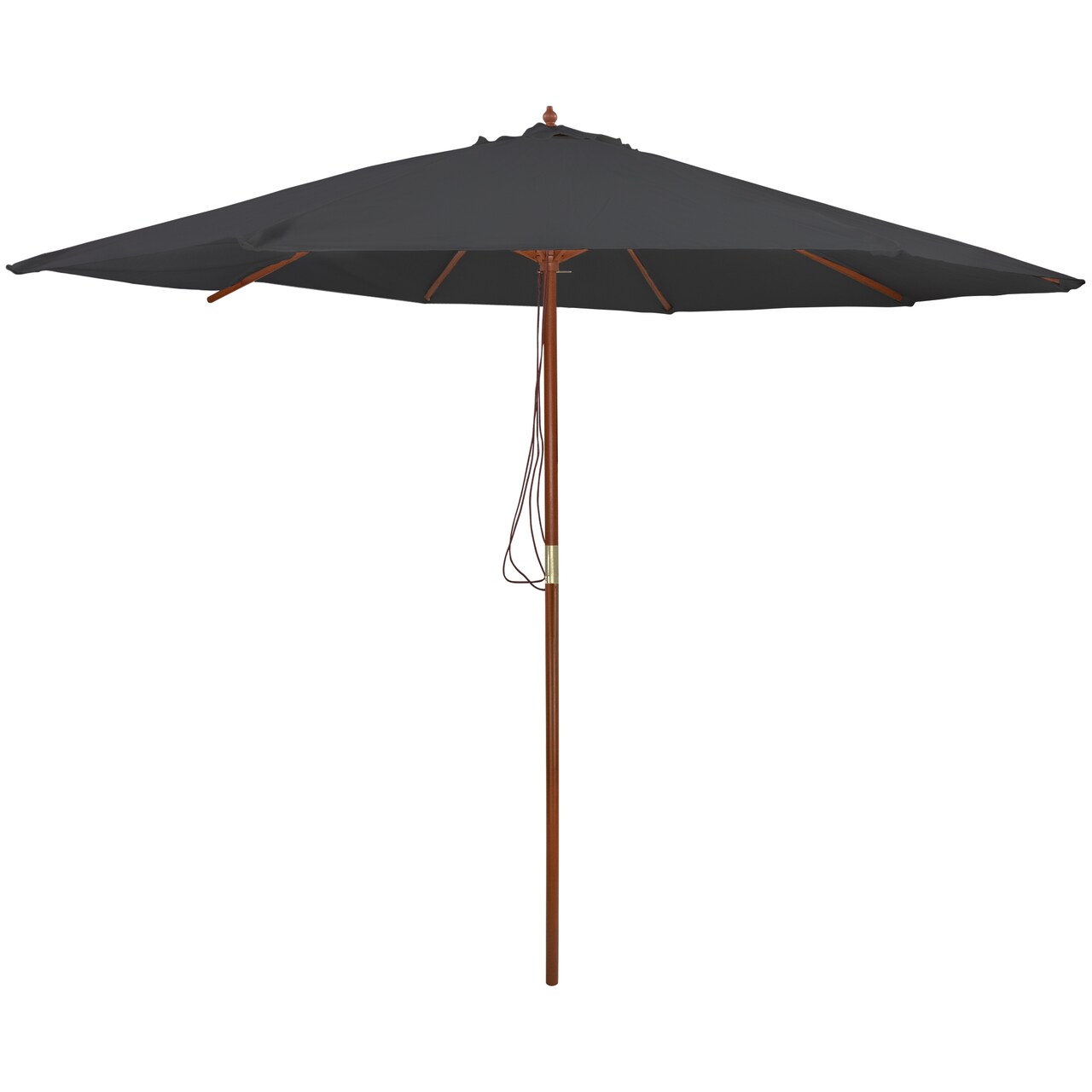Northlight 8.5ft Outdoor Patio Market Umbrella with Wooden Pole, Gray